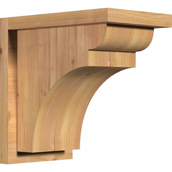 Ekena Millwork Yorktown Smooth Corbel w/Backplate, Western Red Cedar, 7 1/2"W x 12"D x 12"H COR08X12X12YOR01SWR - main